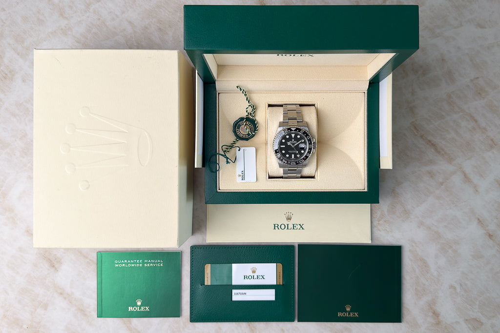 Rolex GMT-Master II ref. 116710LN — full set