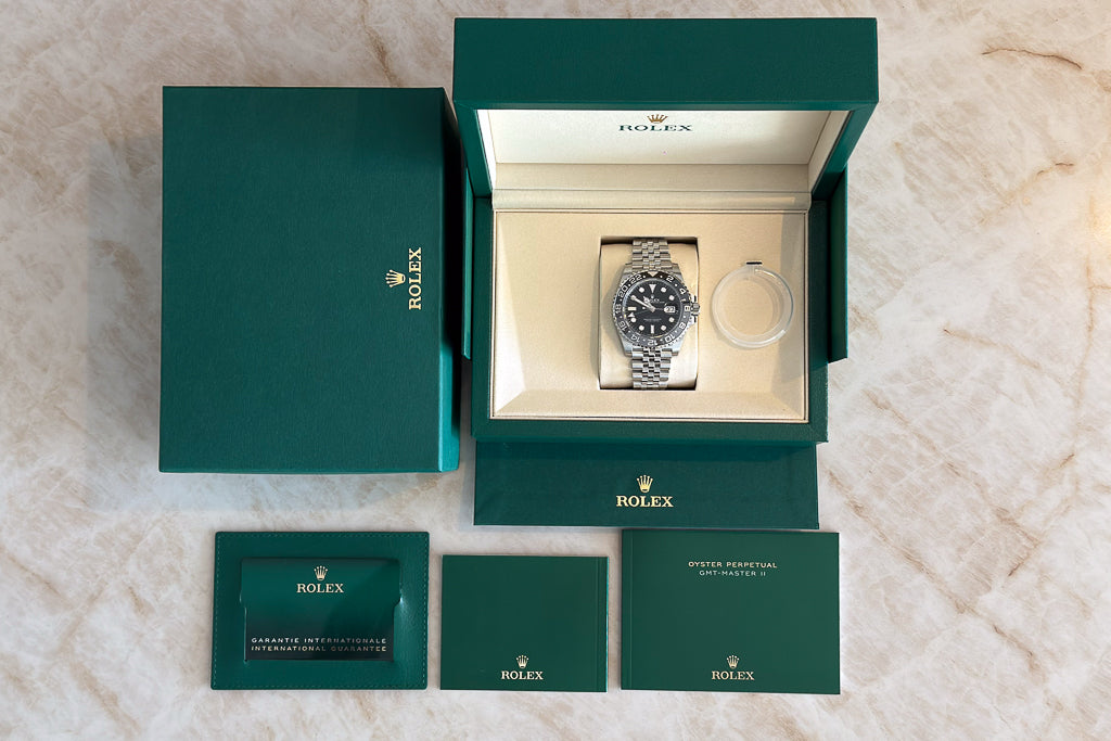 Rolex GMT Master ii Bruce Wayne 126710GRNR Full Set Box and Papers included Unworn